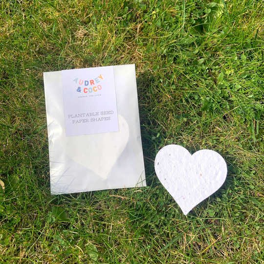 Plantable Seed Paper Hearts, Eco Friendly Wedding Favours