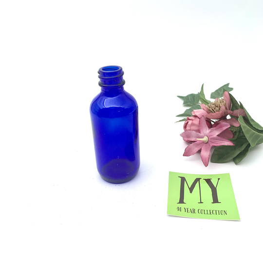 Beautiful Vintage Decorative Cobalt Blue Glass Bottle Small No Lid Ss F3 Medicine My40Yearcollection