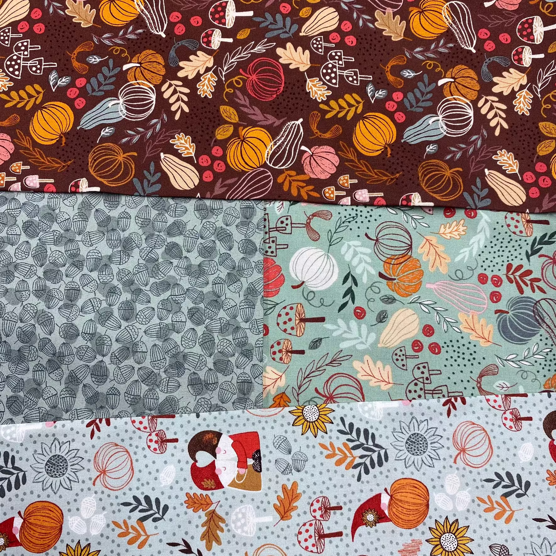 Lewis & Irene Snuggle Season - Perfect Autumn Colours With Gnomes, Pumpkins, Squashes Acorns