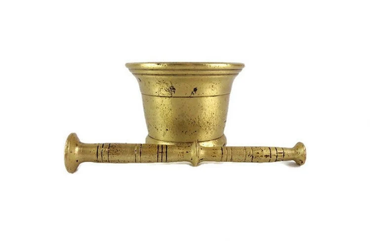Vintage Brass Mortar & Pestle