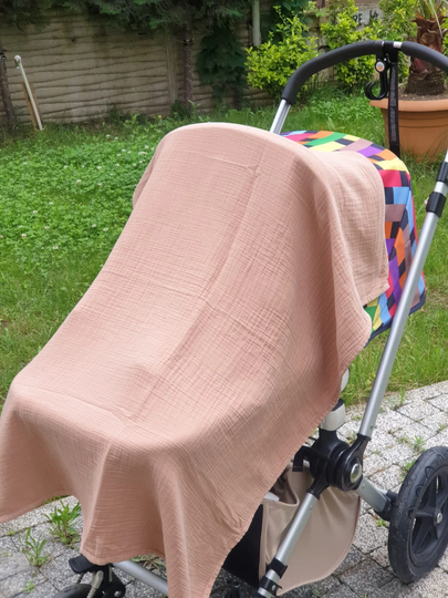 Rubia, Natural Dyeing, Organic Cotton, Muslin Swaddle, Ultra Soft, Summer Towel, Beach Gots Certificate, Baby Blanket, Swaddle