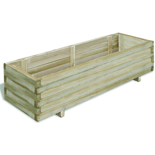 Hommoo - Planter 120x40x30 cm fsc Wood Rectangular VD26627