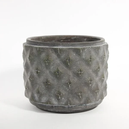 Geometric Cylinder Cement Planter | 15cm Indoor Concrete - Fast & Free UK Delivery