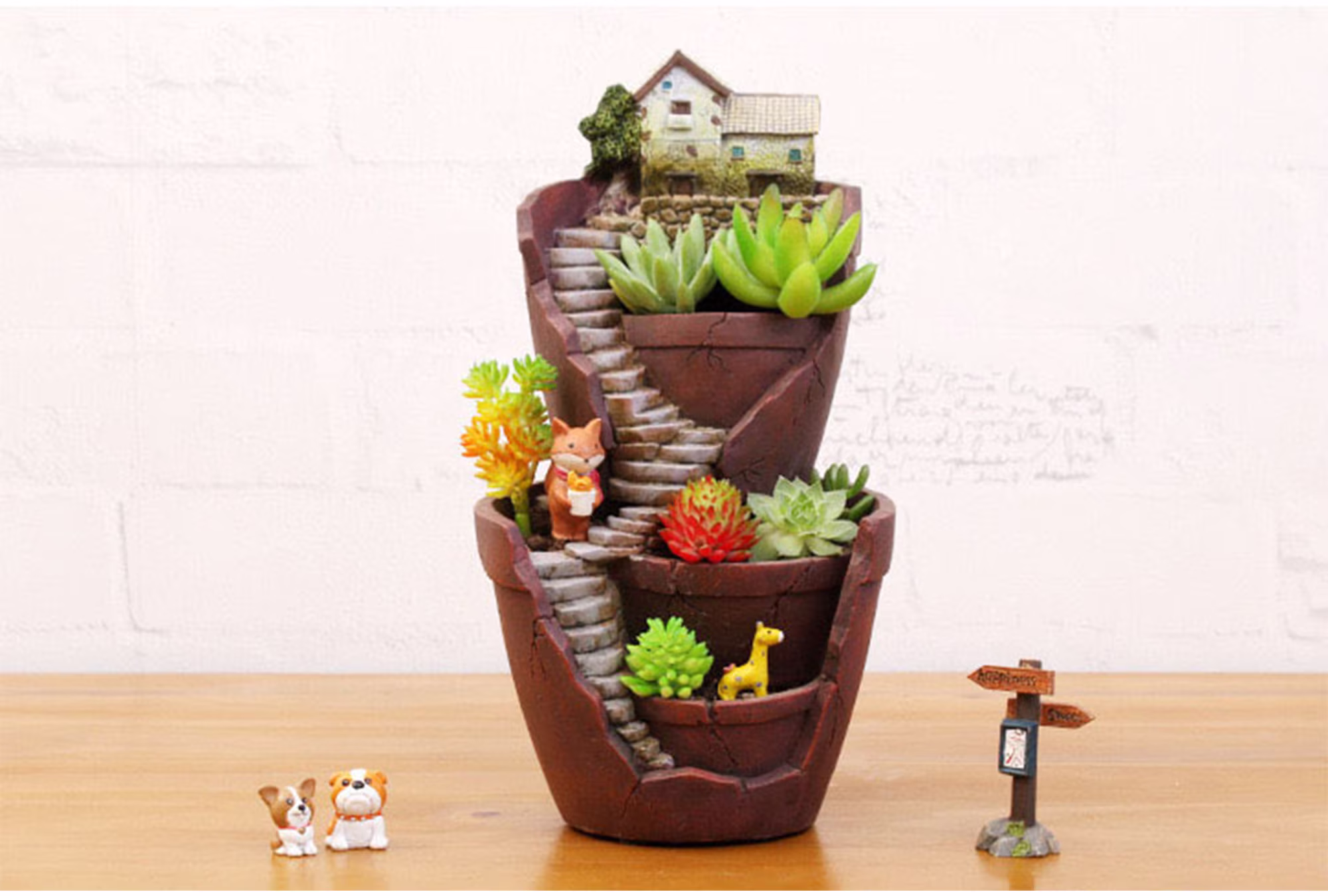 Castle Pots - Landscape Planter Succulent Pots 3D Planers Outdoor Indoor Garden Design Ideal Gift