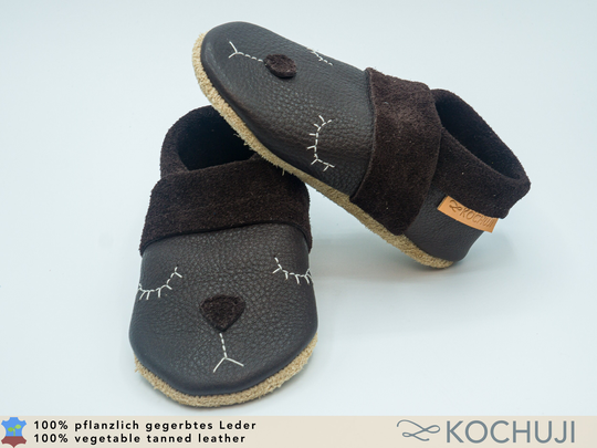 Organic Leather Slippers Bunny/Personalizable Vegetable Tanned Various Sizes & Colours Slip-Ons Rabbit