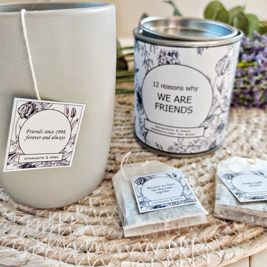12 Reasons Why We Are Friends Personalised Tea Gift Set