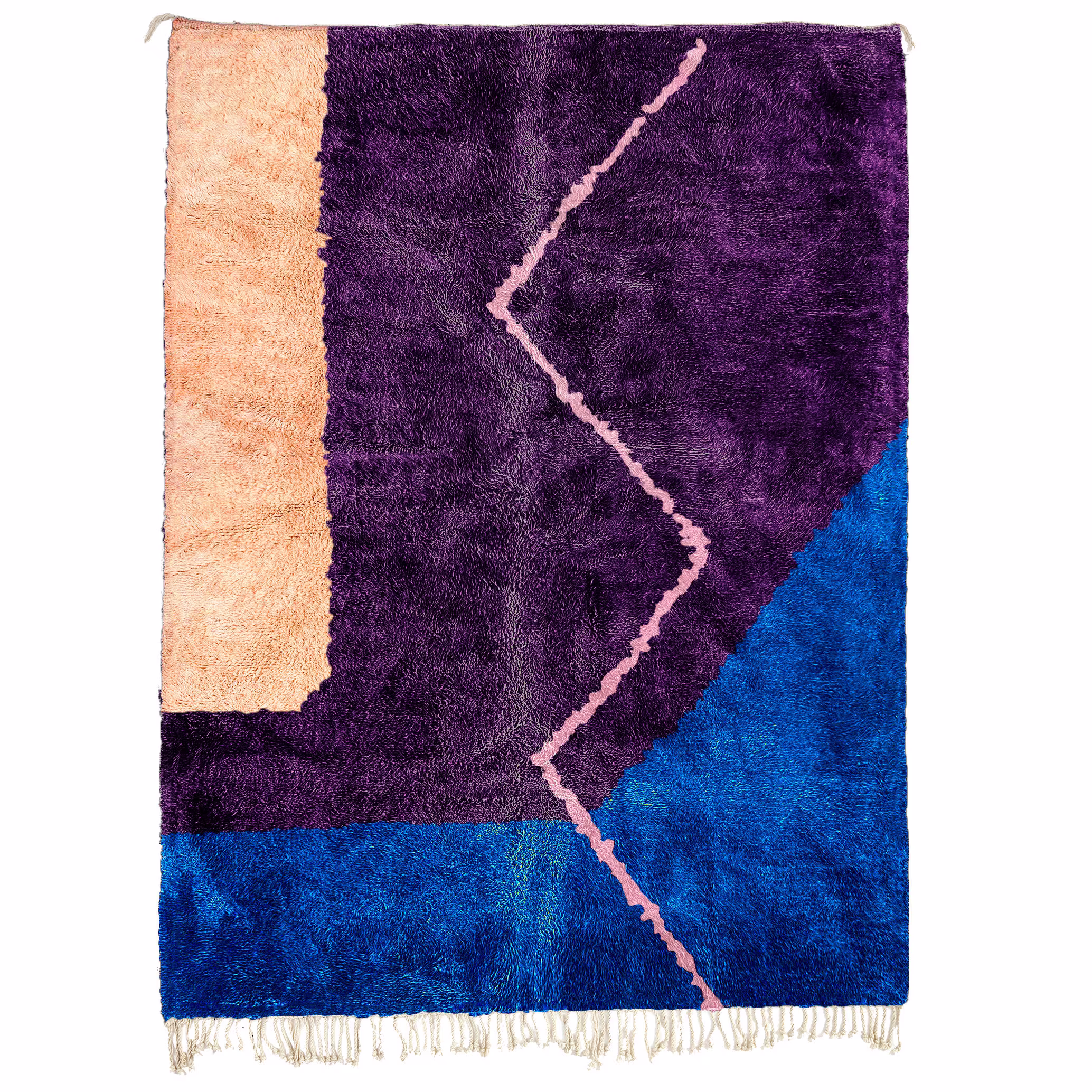 Purple Beni Ourain Rug - Modern Moroccan Rug Custom Pr-19_Or-26_Bl-03_Pn-92