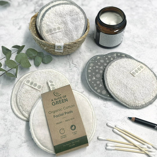 A Slice Of Green Organic Cotton Facial Pads Five Pack