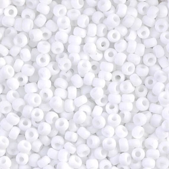 Seed Bead 8-402F Miyuki Beads 8/0 Matte White 10 Grams Diy