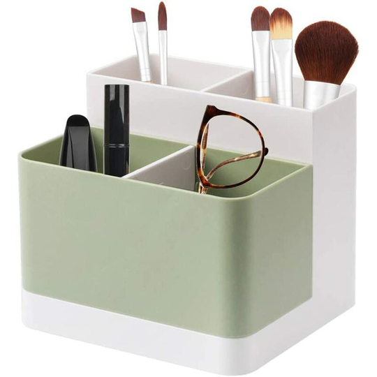 Rhafayre - Desktop Storage Organizer, Pencil Card Holder Container, Makeup Brush Holder, Desk Organizer, Removable Divider Design, Home Office