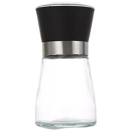 Fvbjd - Salt and Pepper Grinder Set - Salt and Pepper Shakers for Professional Chef - Stainless Steel 2pcs180ml (black cover)