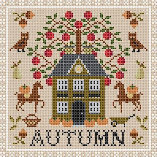 Dear Sukie Autumn Season Cross Stitch Pattern ~ Autumn