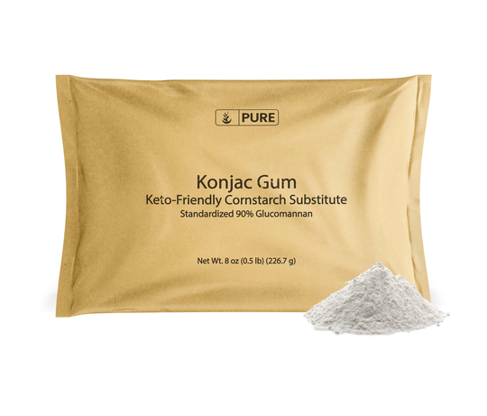 Konjac Gum Powder | 8 Oz Glucomannan Powder, Cornstarch Substitute, Thickener
