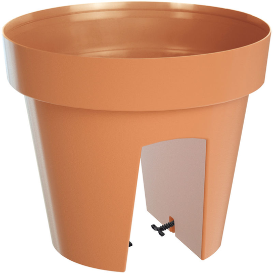 Deuba - Balcony Flower Pot Railing Planter 5 -12l Home Garden Decor Weather-Resistant terrakotta - 5 l (de)