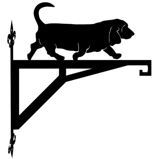 Basset Hound Modern Contemporary Hanging Bracket