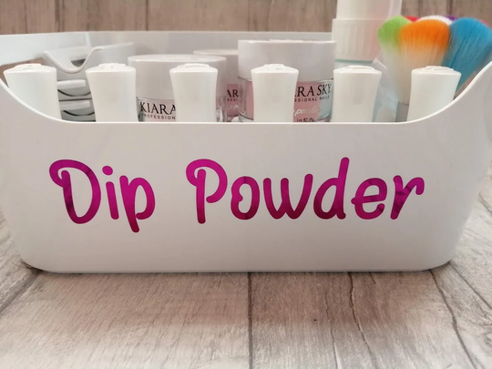 Custom Storage Decal, Nail Tech Sticker, Storage, Dip Powder Acrylic Nails Desk For Ikea Variera Box