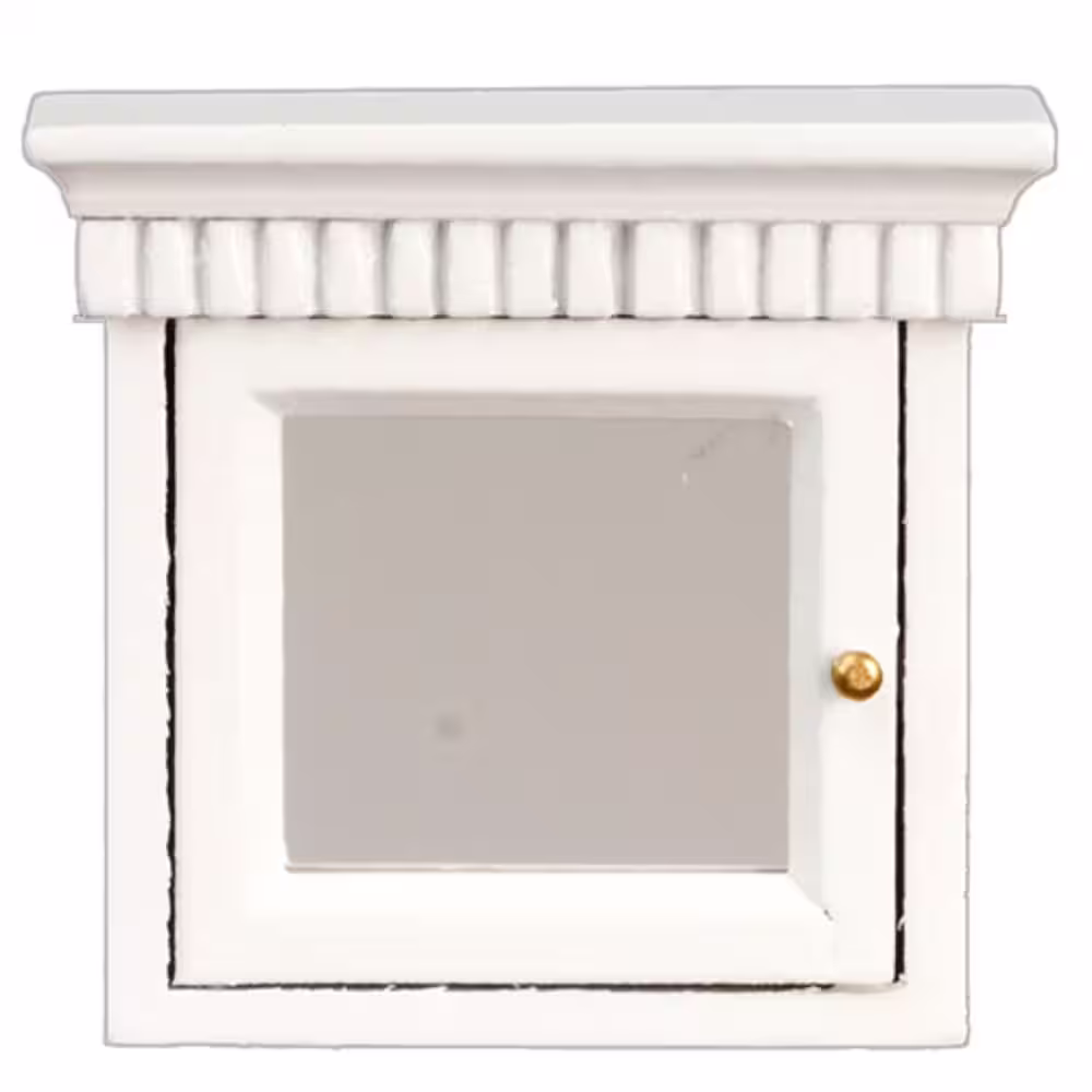 Dolls House Miniature Bathroom Accessory Medicine Cabinet Mirror