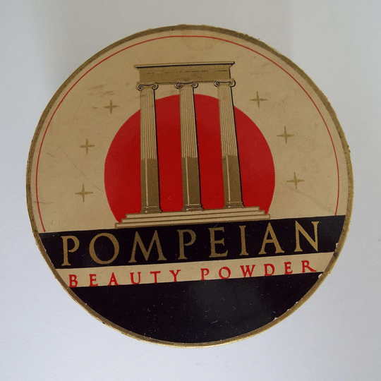 Rare Vintage 1930's Pompeian Beauty Powder Box Face Make-Up Cosmetics Vanity Storage