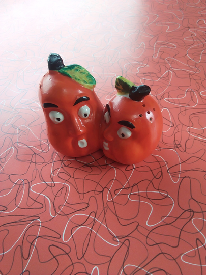 1930S/40S Orange Salt & Pepper