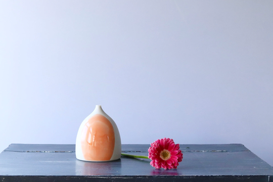 Porcelain Orange Kiln Vase