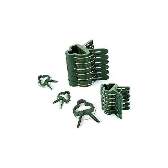 Garden Plant Clips, 100 Pieces Durable Plant Clips, Reusable Clips, Plant Support Clip, Garden Clips for Tomatoes and Vine Vegetables.(50 Large + 50