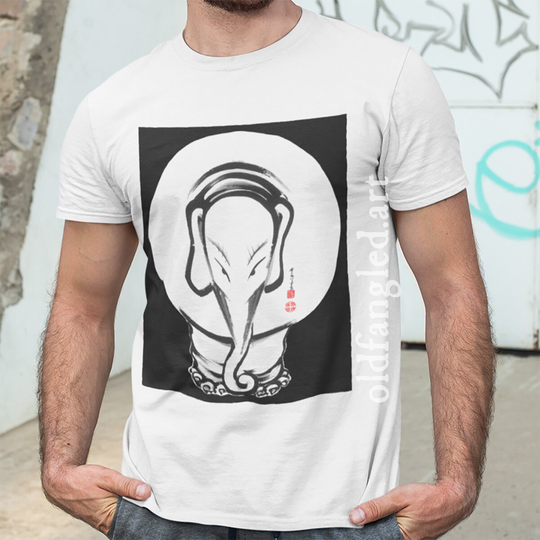 Grumpy Elephant | 1795 - Unisex Organic T-Shirt, Vintage Style Art T-Shirt