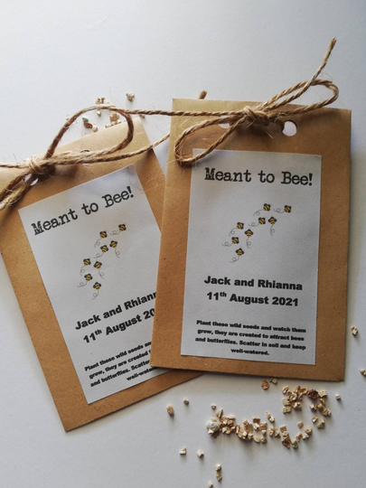 Wedding Seed Packet, Meant To Bee, Favour, Vegan Wedding, Thank You Gifts, Flowers, Favor, Hen Party