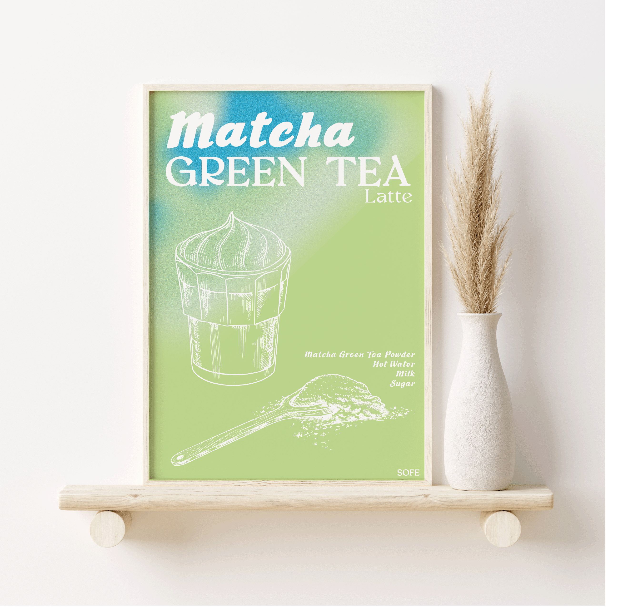 Matcha Green Tea Latte Print