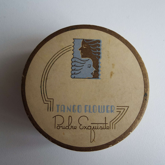 Rare Vintage 1930's Tango Flower Face Powder Box Unopened Unused Art Deco Make-Up Cosmetic Vanity