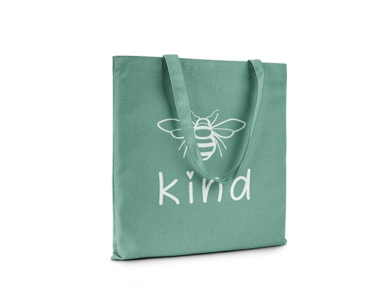 Bee Kind || Organic Cotton Shoulder Tote
