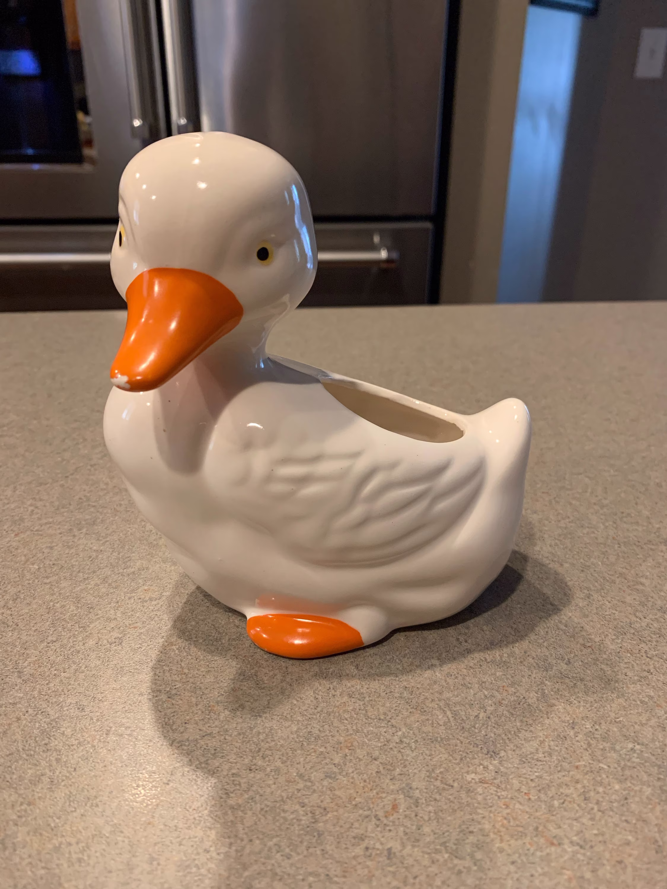 Ceramic Duck Planter Vase Vintage