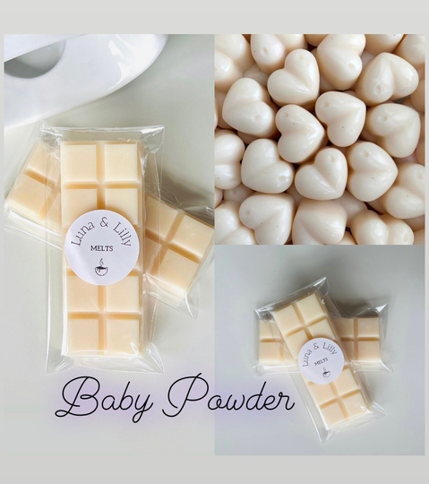 Baby Powder Wax Melts. - Highly Scented Luxury Wax Melts. Fresh Scents. Many Fragrances