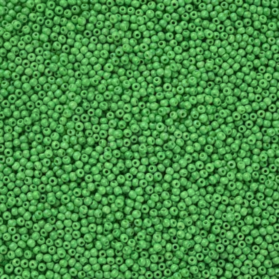 Light Green 11/0 Round Glass Seed Beads, Opaque Jewelry Supplies, Beading Fgb Craft Beads