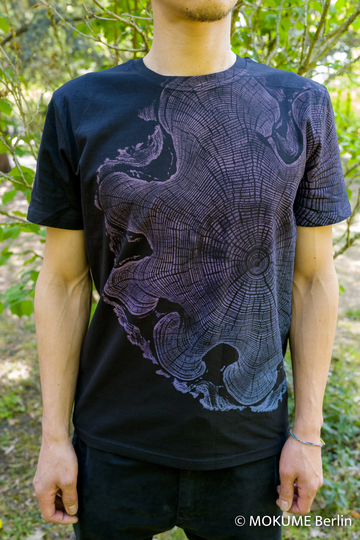 Unisex Organic T-Shirts Handmade Color Acacia Wood Grain