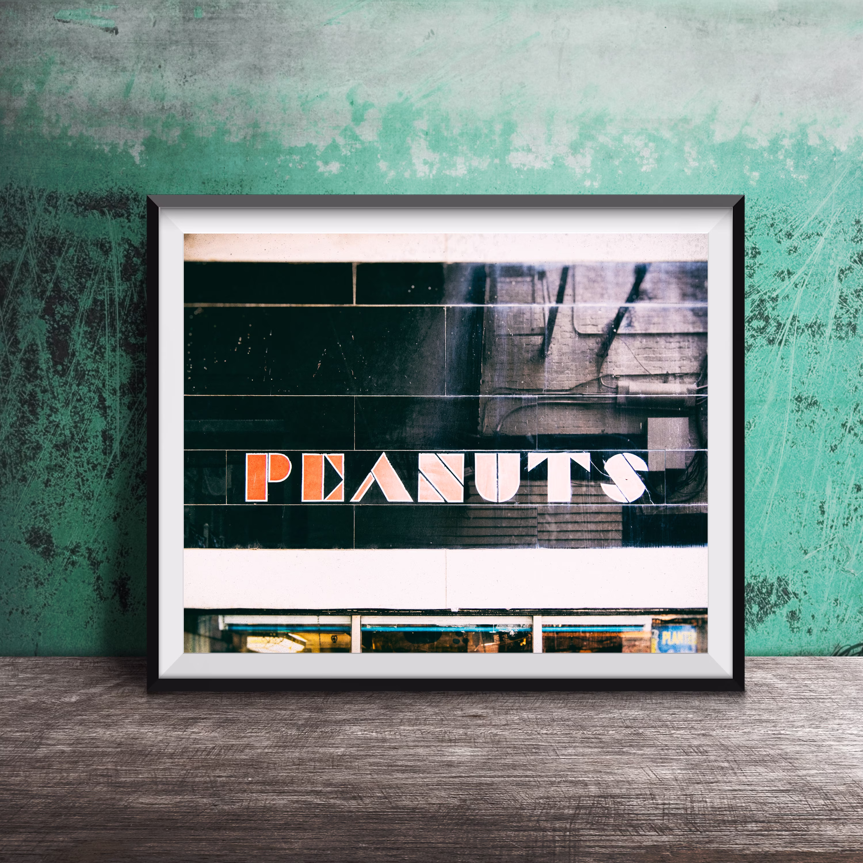 Peanuts - Planters Nuts Kitchen Sign Photography Art Breakfast Photo Retro Diner Dining Room Snack Foods Peanut Butter