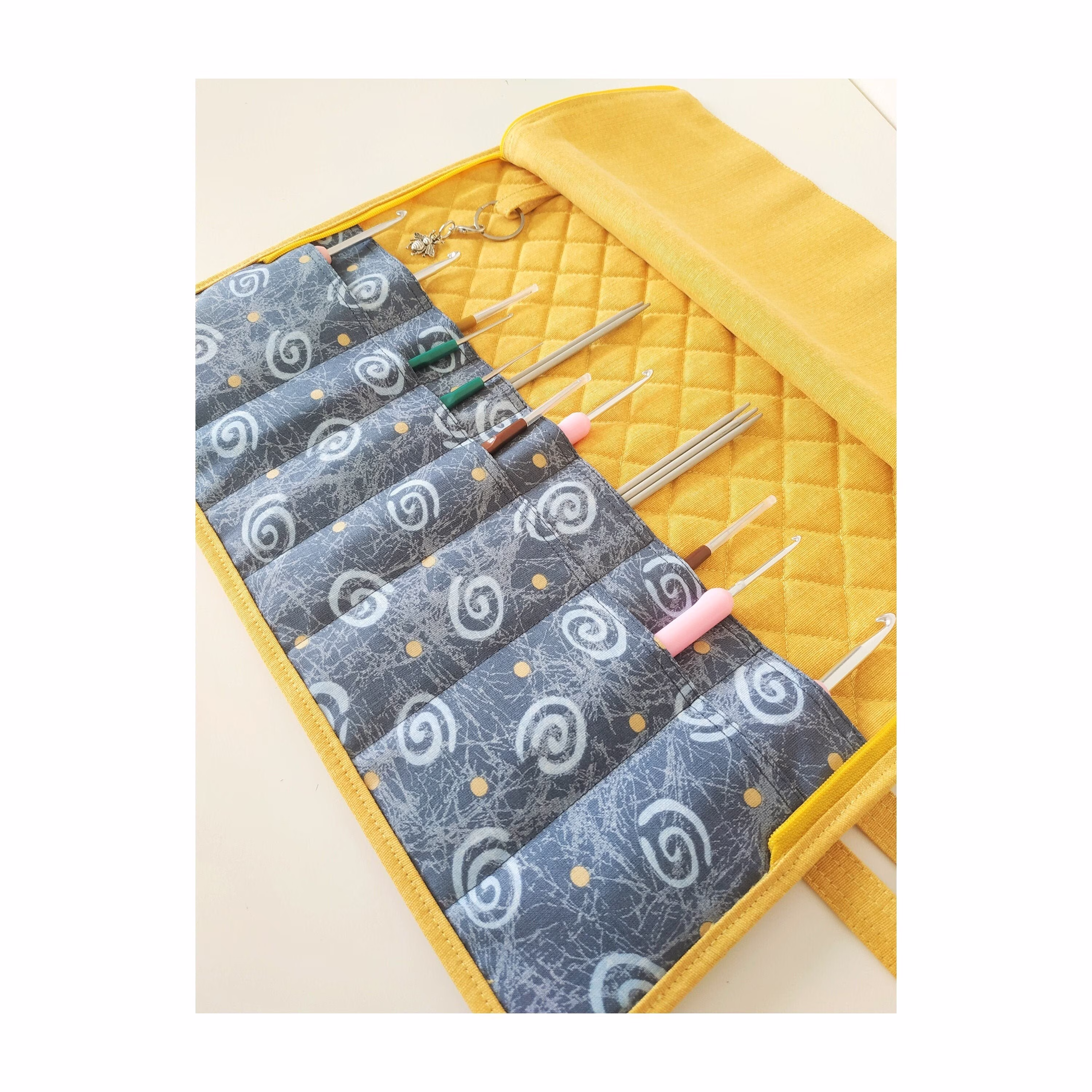Crochet Hook Case, Knitting Needle Holder, Organize, Dpn Roll, Christmas Gift For Knitter