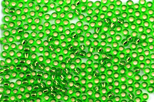 Bright Green Foil Seed Beads, Size 8/0 10G Tiny Bead, Beads For Jewellery Making, Embroidery & Bead Weaving