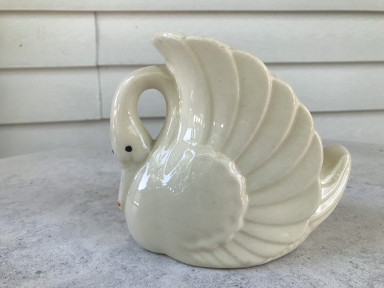 On Sale Large Vintage Mcm White 50's Swan Planter