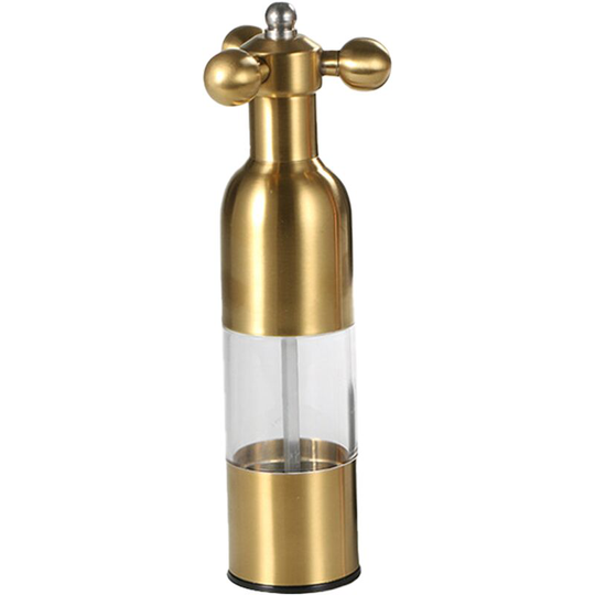 Pepper Grinder Salt Shaker, Kitchen Stainless Steel Salt Pepper Grinders Hand-Made Adjustable golden large
