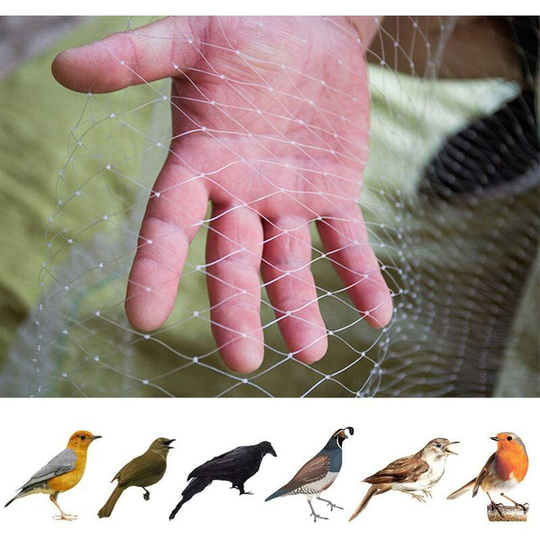 33 x 16 Ft Reusable Nylon Anti Bird Net Anti Bird Mesh Netting Anti Bird Protection Net for Garden Plant Fruit Crop Cage Protection Against Birds