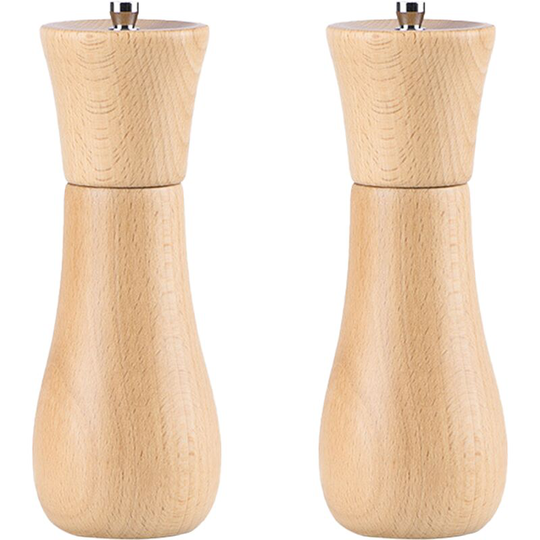 Salt Grinder White Wooden Pepper Grinder Sea Salt And Pepper Grinders of Oilcan Shaped 6 inch bowling beech