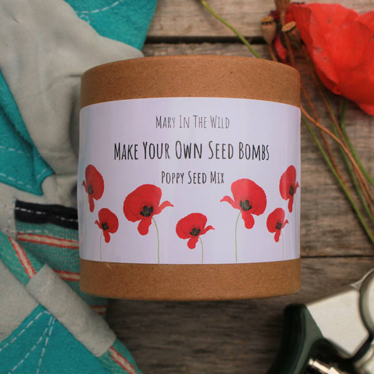 Make Your Own Seed Bombs Wildflower Poppy Seed Kit
