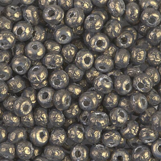 Miyuki Seed Beads 6/0 6-3957 | 6.8G Baroque Pearl Dark Olive Beads, Size 6 Japanese Round Bead
