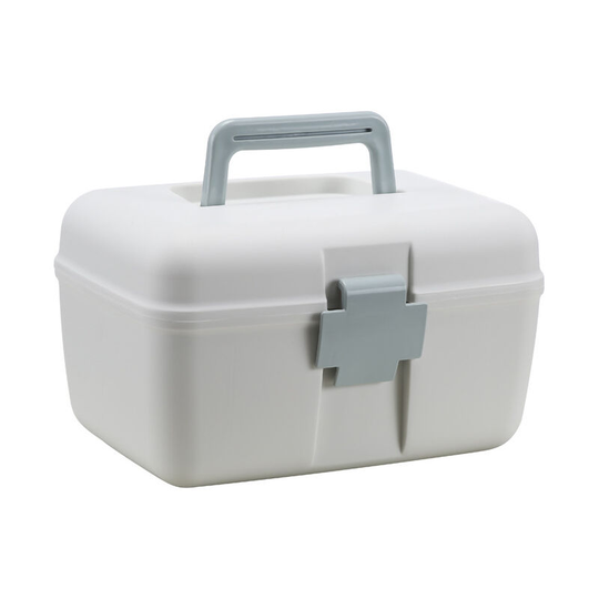 Multi-functional medicine cabinet household portable portable medicine double-layer storage box blue