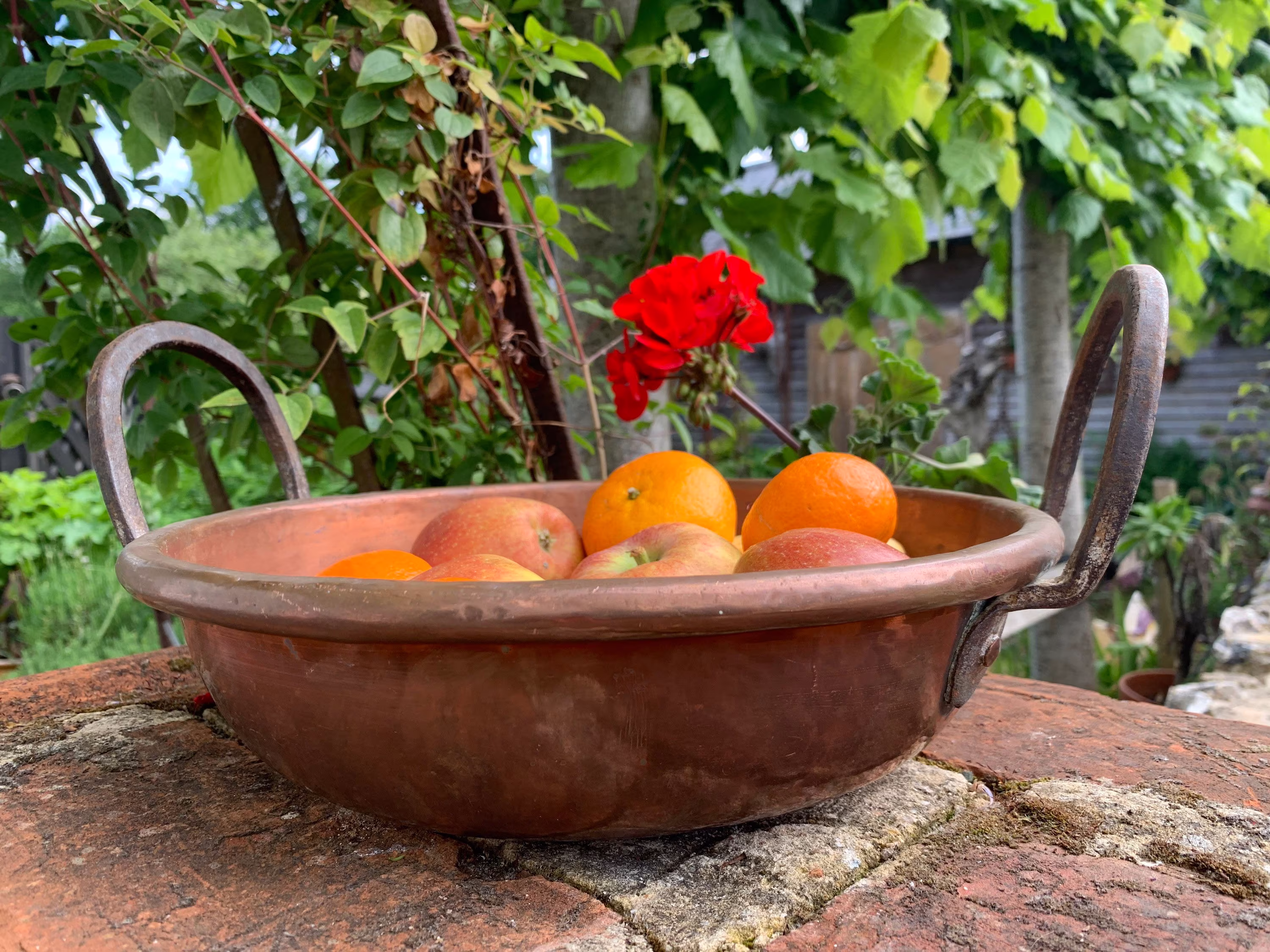 French Copper Basin Fruit Bowl