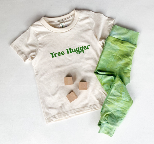 Tree Hugger | Kids Screen Printed Organic Cotton Tee