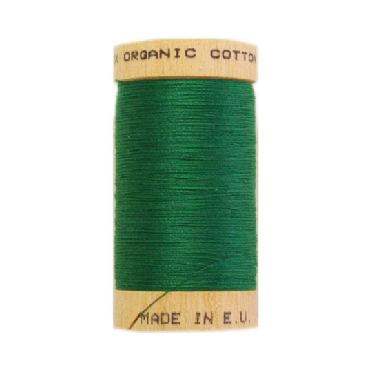 Scanfil Organic Thread 100 Metre Spool - Kelly Green 4821 100% Cotton