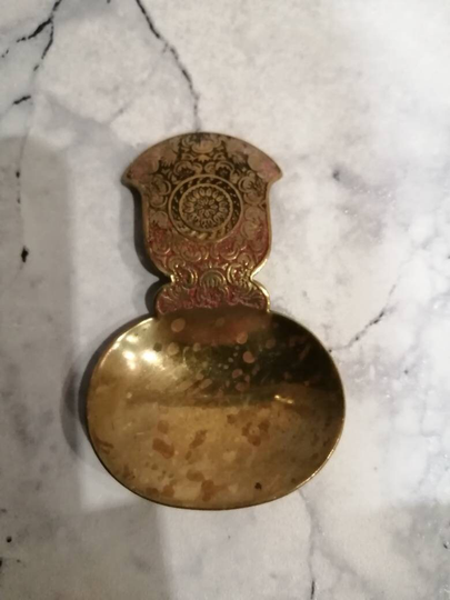 Edwardian Apocothary Brass Scoop Art Nouveau