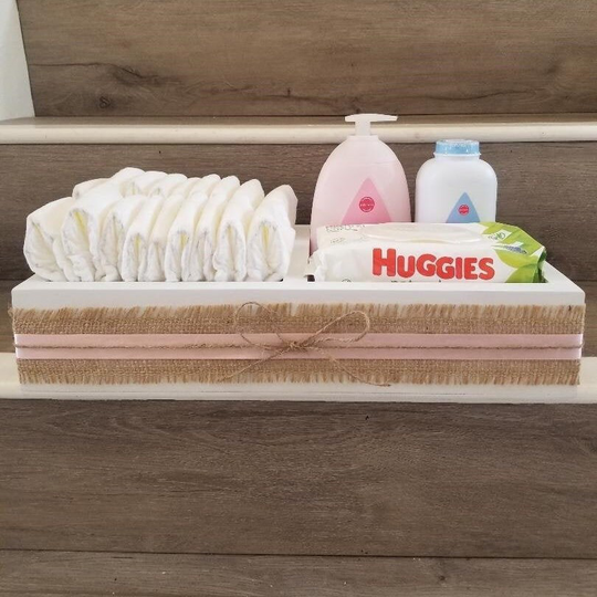 Baby Wood Tray Organizer/ Box/Baby Shower Gift/Changing Table Organizer/Diaper Holder/Baby Accessories/Baby Decor