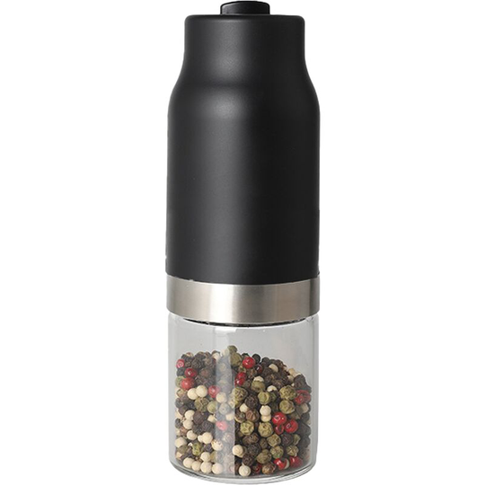 Fvbjd - Electric Salt and Pepper Grinder Set - Gravity Salt and Pepper Grinder Set Automatic Battery Operated black